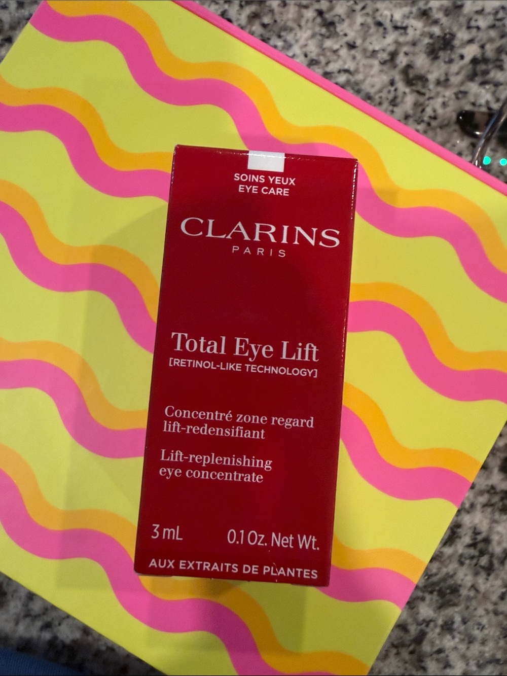 NWT Clarins Total Eye Lift Lift-Replenishing Eye Concentrate Sample 0.1oz